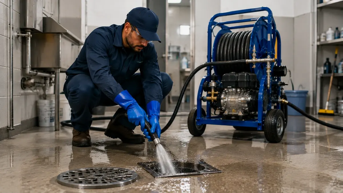 Floor Drain Hydro Jet Cleaning in San Clemente