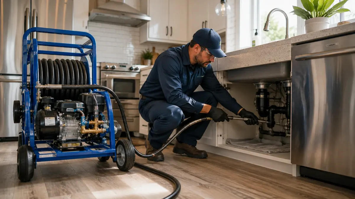 Kitchen Drain Hydro Jetting in San Clemente