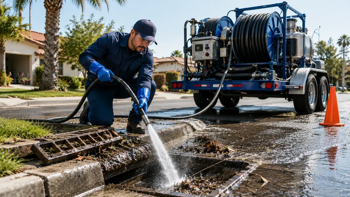 Storm Drain Hydro Jet Cleaning in San Clemente