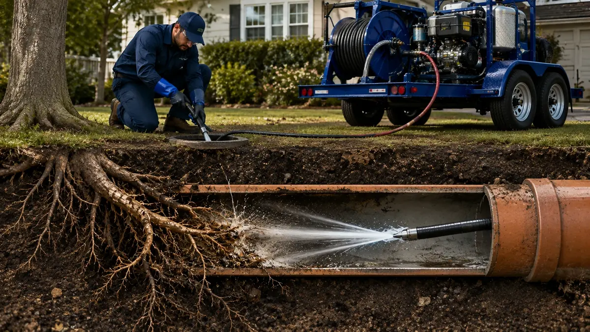 Tree Root Removal with Hydro Jetting in San Clemente